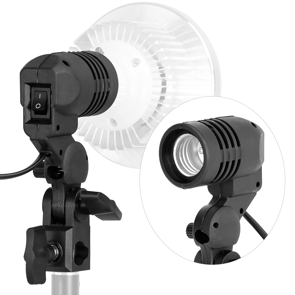 Photography Umbrella Lights - Tek Kafa Ampul Tutucu E27 Soket