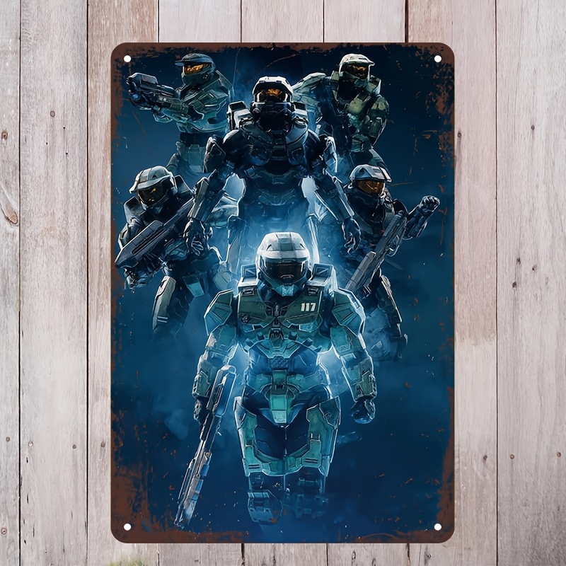 Photography Exhibition - Halo'dan Esinlenen Metal Duvar Sanatı Tabelası,