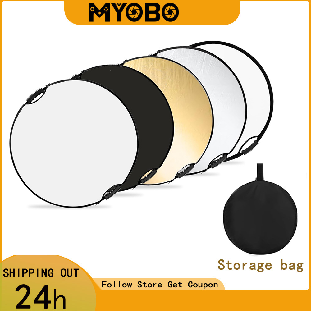 Reflector 5 In 1 - MYOBO Reflektör Fotoğrafçılık Katlanabilir Işık Reflektörü