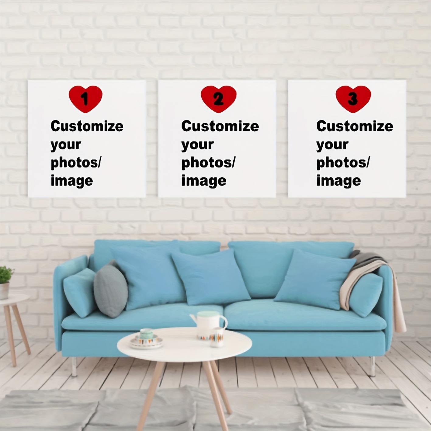 Photography Gallery - 3'lü/set Özel Kare Kanvas Poster Kişiselleştirilmiş