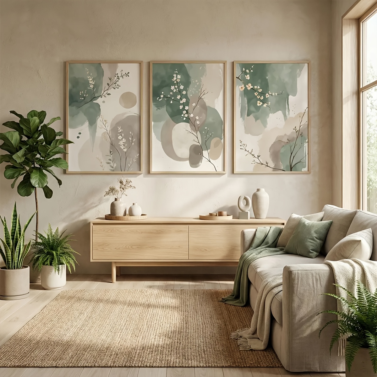3 adet Japon Tarzı Bitki Tuval - Photography Design incelemesi ve fiyatı