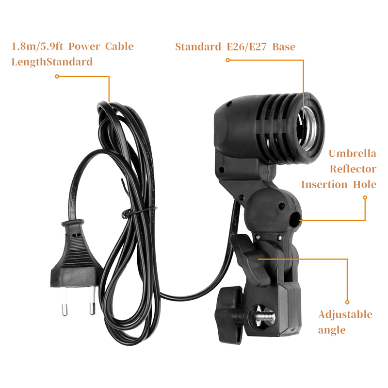 1.8m kablo kordonu ampul stand - Photography Umbrella Lights incelemesi ve fiyatı