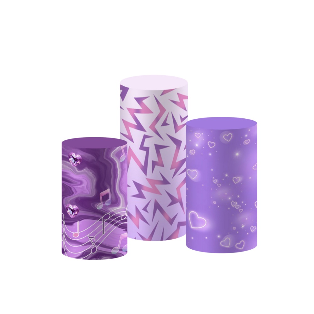 Mor Kpop Müzik Notası Silindir - Backdrop Stand Kit incelemesi ve fiyatı