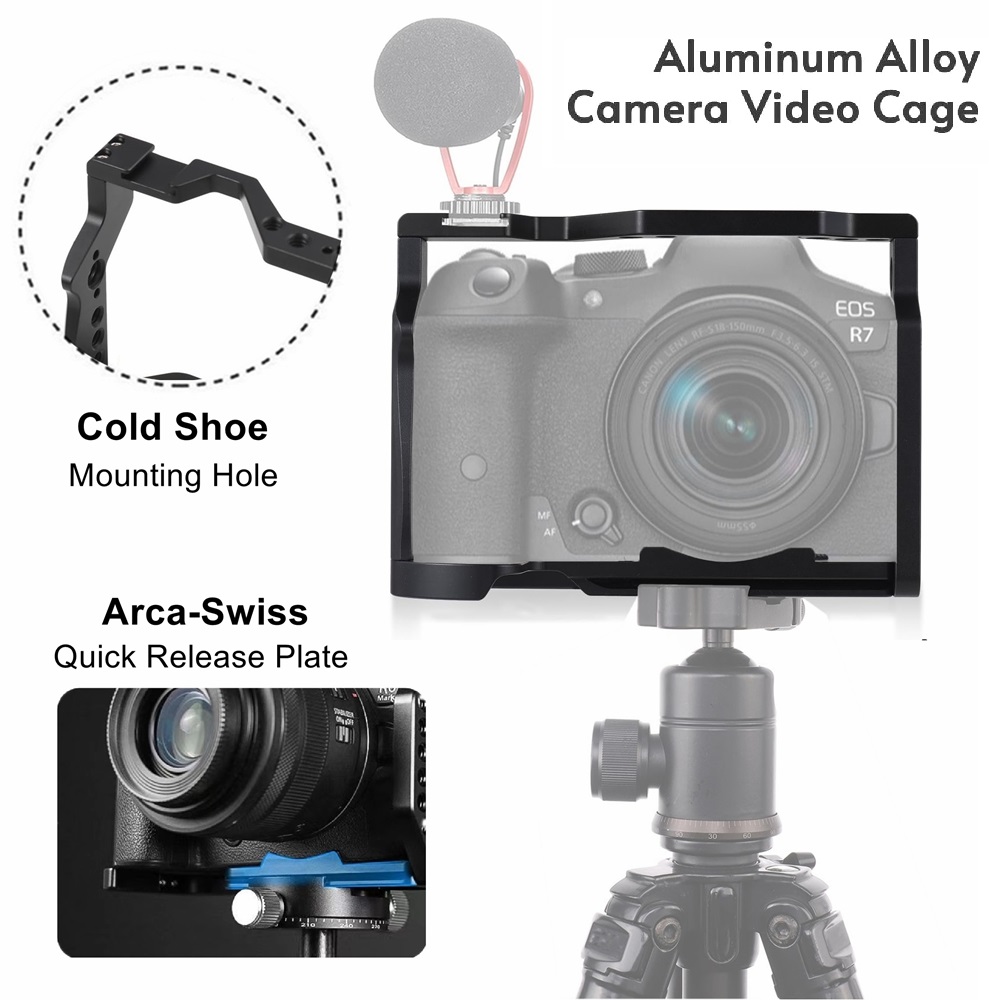 Canon EOS R7 Kamera Kafesi ile - Camera Cold Shoe incelemesi ve fiyatı